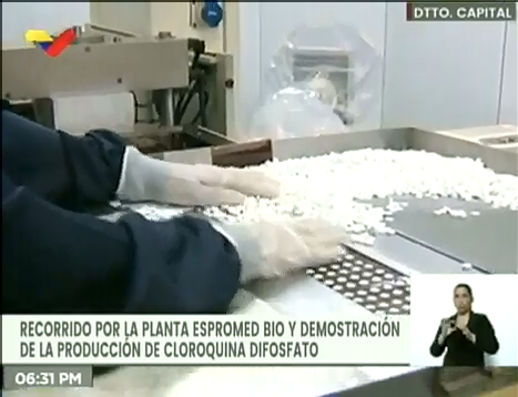 Planta Espromed Bio produce cloroquina difosfato de la mano del Gobierno Nacional